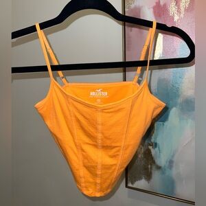 WORN ONCE Orange Hollister tank top